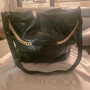 Jimmy Choo Black Leather Tote/Shoulder Bag